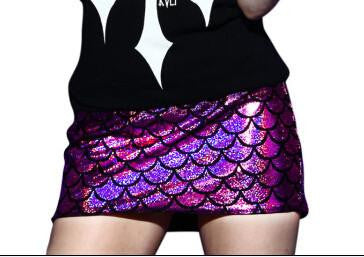 Womens Mermaid Fashion Clothing Purple Pencil Skirts