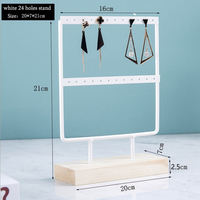 New Steel Stand for Earrings Pendants Bracelets Jewelry Display Stud Earrings Holder Jewellery Rack 3 Colors