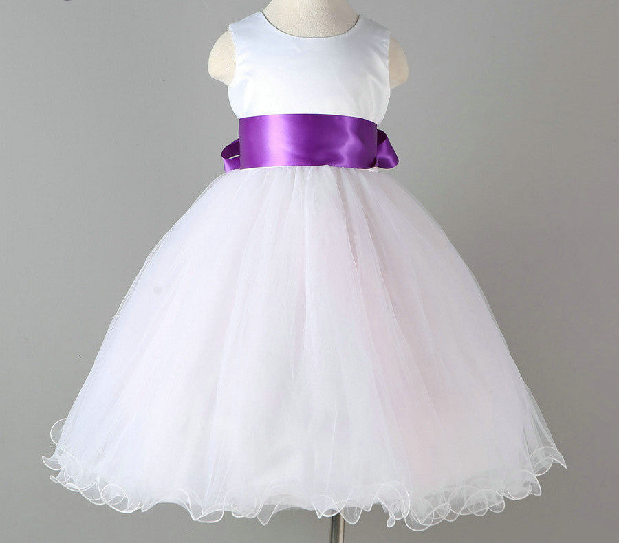Online discount shop Australia - Flower Girl Petals Dress Children Bridesmaid Toddler Elegant Dress Pageant Wedding Bridal Dress