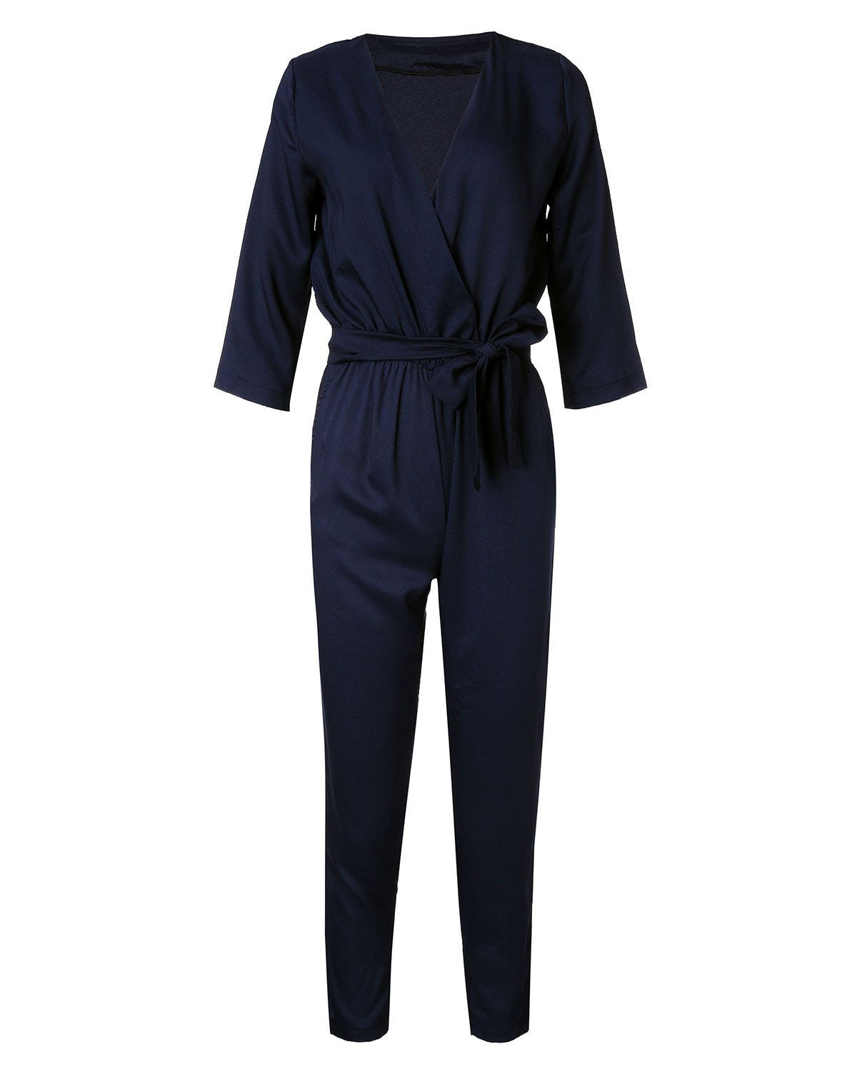 Online discount shop Australia - New Arrival Women Jumpsuits  Bodysuit Half Sleeve V Neck Casual Elegant Ladies Long Office OL Rompers Overalls