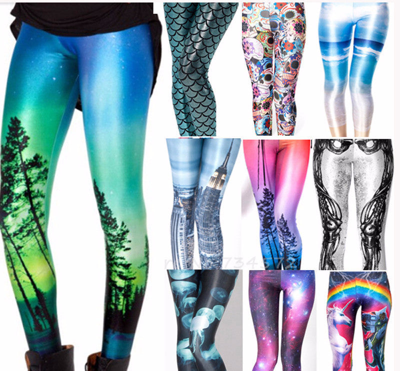 women skinny leggings 8 colors 3D Graphic Colourful Printed Women Legging sporting legging MH061