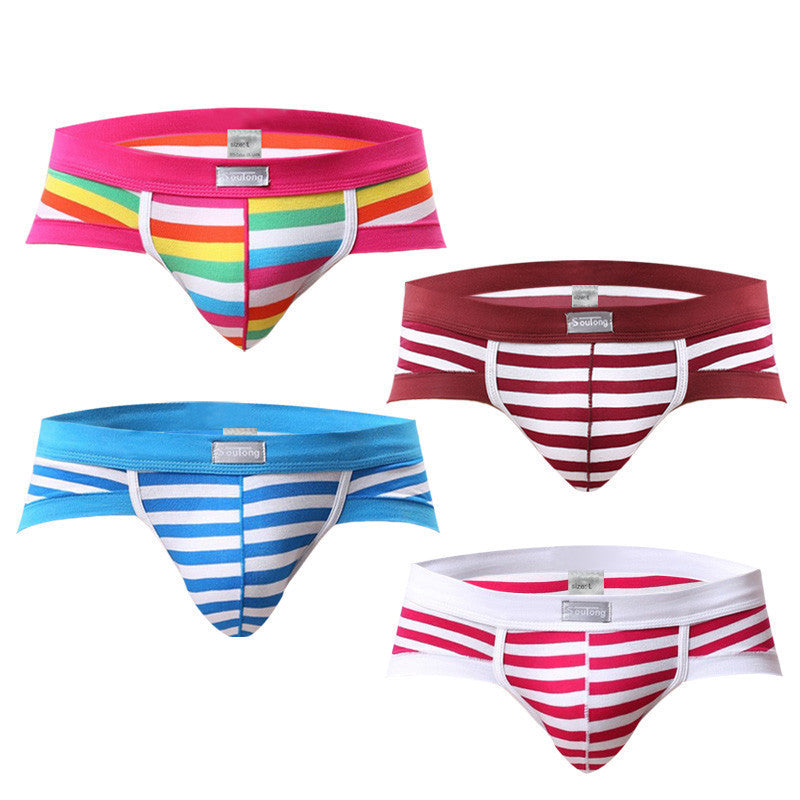 Online discount shop Australia - 4 Pcs/lot Male Underwear Cotton Men Briefs Underwear Sexy Striped Men Briefs Shorts Men Underpants Underwear Briefs Men
