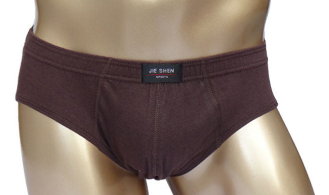 Online discount shop Australia - cotton underwear ultra-large size men's briefs male solid color underpants