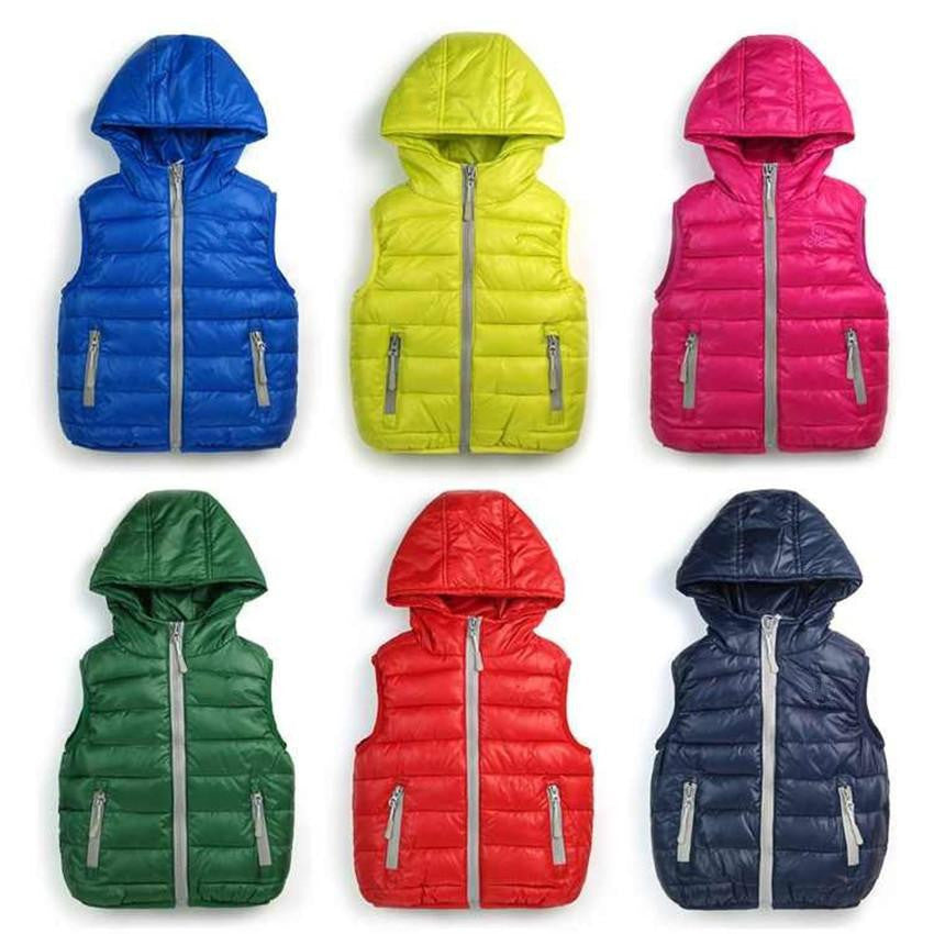 Warm Children vests waistcoats girls/boy Outerwear&Coats vest Brand candy color Kids jackets baby Outerwear&Coats