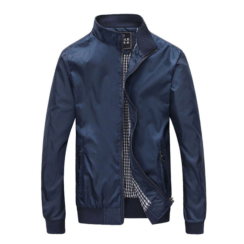Online discount shop Australia - Fashion Jacket Men Stand Collar Casual Coats Loose Bomber Jacket Plus Size M-XXXL