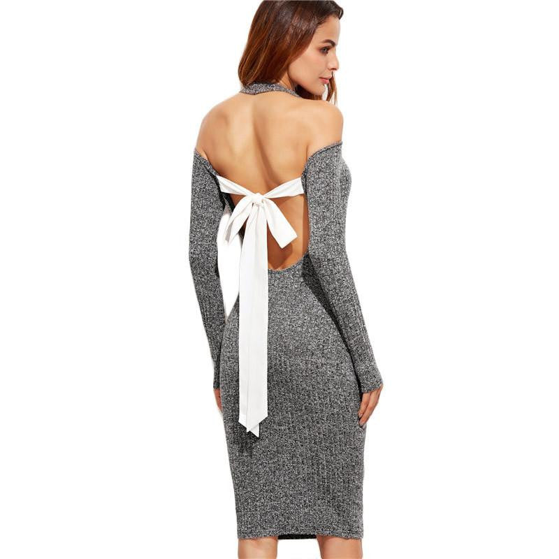 Women Backless Bodycon Pencil Dress Hollow Out Woman Arrival Black Ope Women Backless Bodycon Pencil Dress Hollow Out Woman Arrival Black Ope