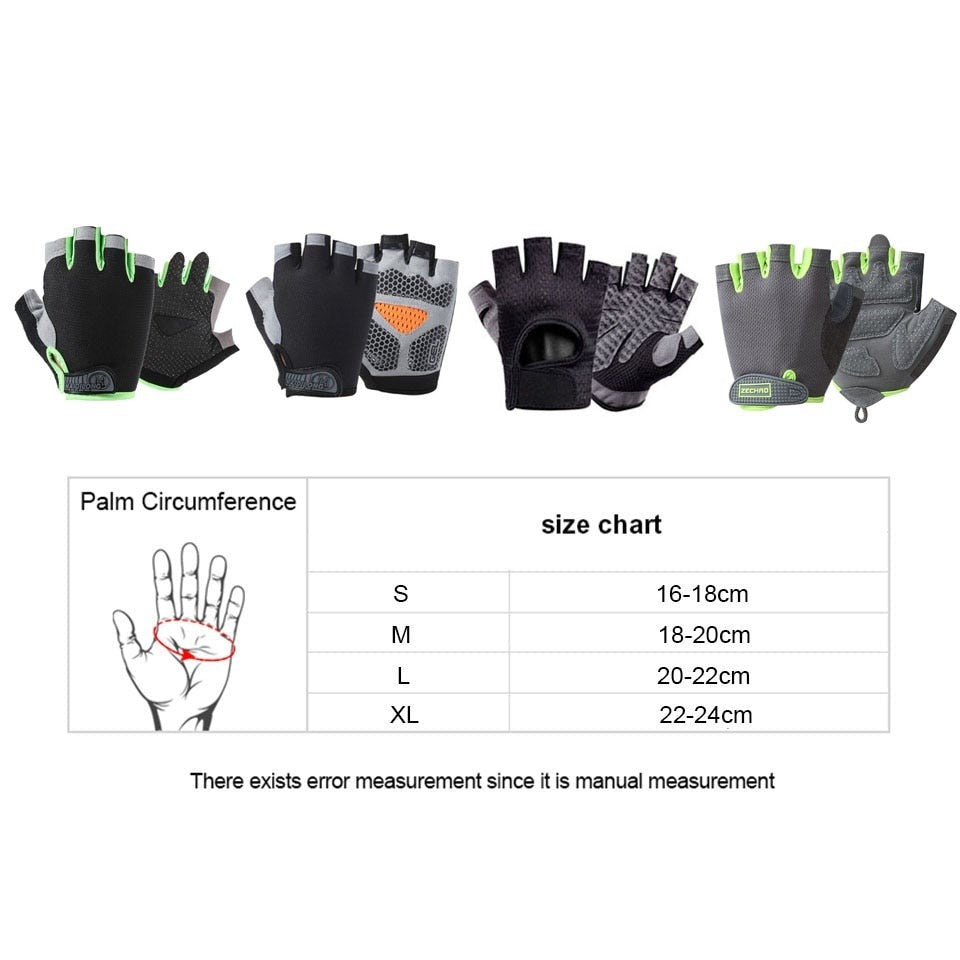 Breathable Fitness Gloves Silicone Palm Hollow Back Gym Gloves Weightlifting Workout Dumbbell Crossfit Bodybuilding