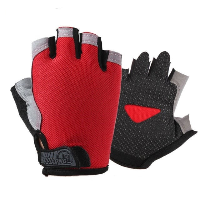 Breathable Fitness Gloves Silicone Palm Hollow Back Gym Gloves Weightlifting Workout Dumbbell Crossfit Bodybuilding