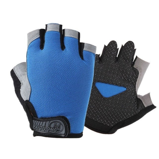 Breathable Fitness Gloves Silicone Palm Hollow Back Gym Gloves Weightlifting Workout Dumbbell Crossfit Bodybuilding