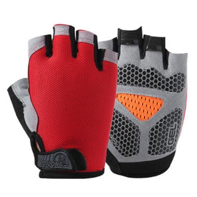 Breathable Fitness Gloves Silicone Palm Hollow Back Gym Gloves Weightlifting Workout Dumbbell Crossfit Bodybuilding