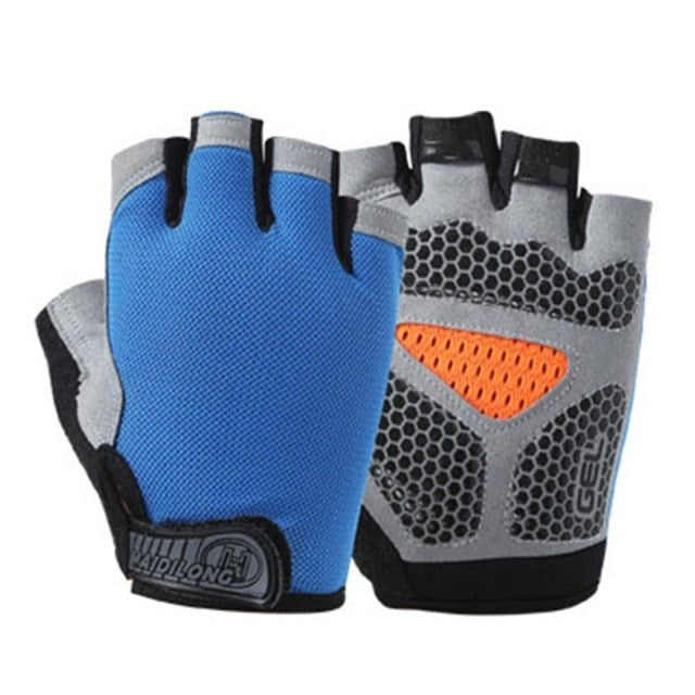 Breathable Fitness Gloves Silicone Palm Hollow Back Gym Gloves Weightlifting Workout Dumbbell Crossfit Bodybuilding