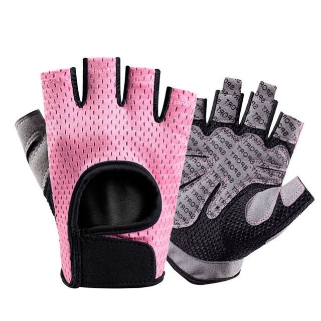 Breathable Fitness Gloves Silicone Palm Hollow Back Gym Gloves Weightlifting Workout Dumbbell Crossfit Bodybuilding