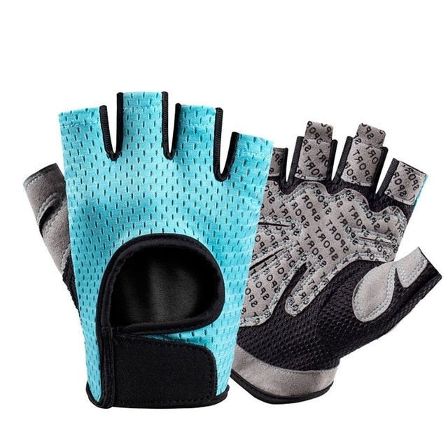 Breathable Fitness Gloves Silicone Palm Hollow Back Gym Gloves Weightlifting Workout Dumbbell Crossfit Bodybuilding