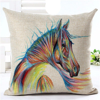 High Horse Home living Cotton linen Decorative Pillow Throw Pillow Square