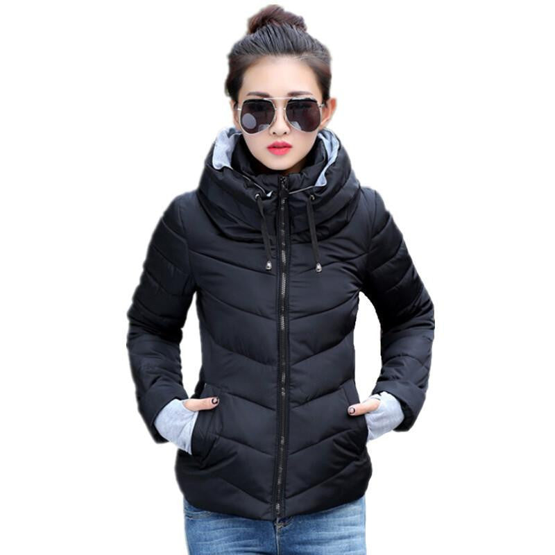 Women Parka Thick Outerwear Plus Size Down Coat Short Slim Design Cotton-padded Jackets And Coats TD1