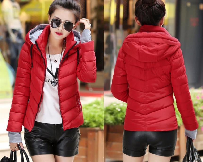 Women Parka Thick Outerwear Plus Size Down Coat Short Slim Design Cotton-padded Jackets And Coats TD1