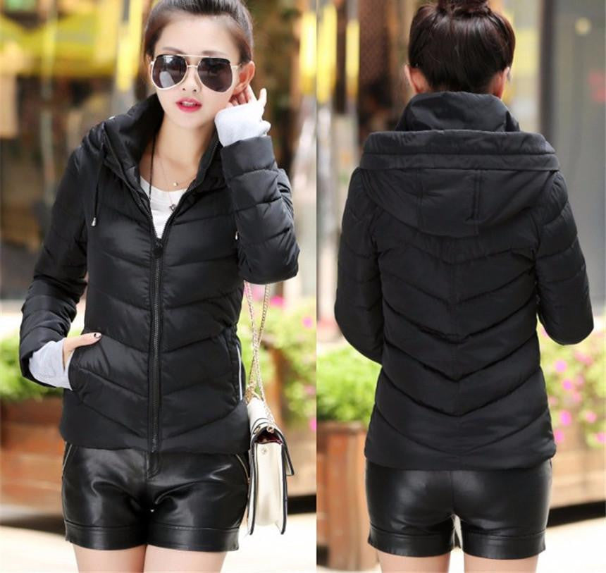 Women Parka Thick Outerwear Plus Size Down Coat Short Slim Design Cotton-padded Jackets And Coats TD1