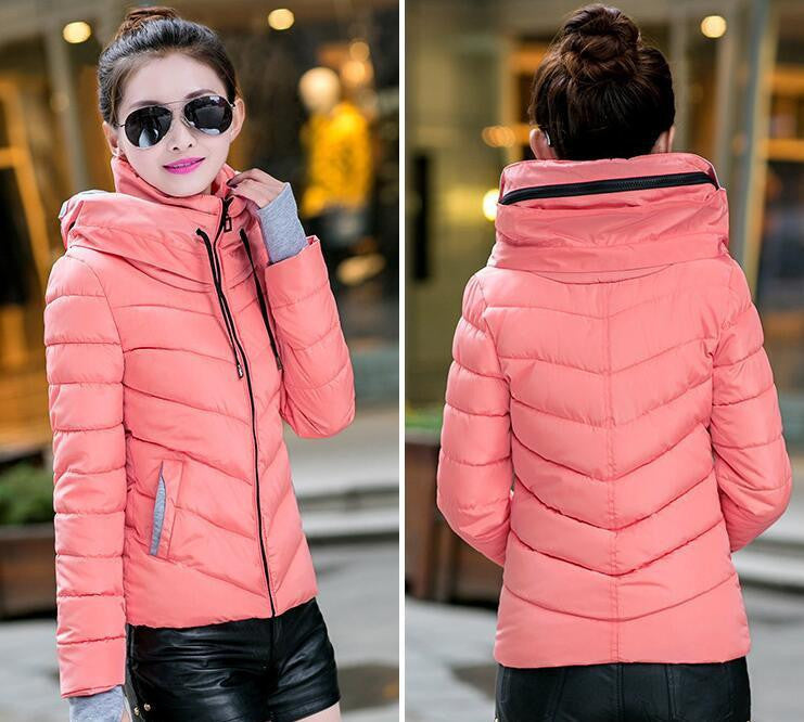 Women Parka Thick Outerwear Plus Size Down Coat Short Slim Design Cotton-padded Jackets And Coats TD1