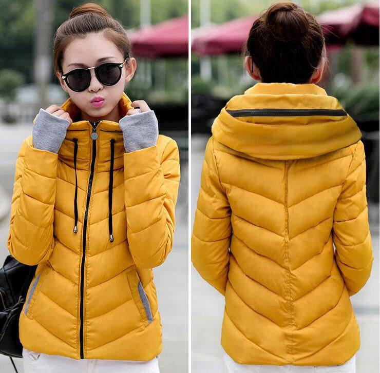 Women Parka Thick Outerwear Plus Size Down Coat Short Slim Design Cotton-padded Jackets And Coats TD1