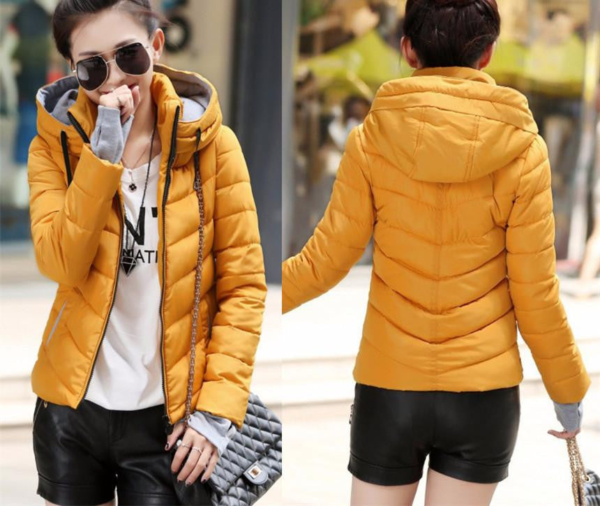 Women Parka Thick Outerwear Plus Size Down Coat Short Slim Design Cotton-padded Jackets And Coats TD1