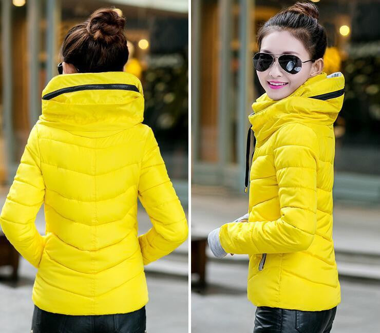 Women Parka Thick Outerwear Plus Size Down Coat Short Slim Design Cotton-padded Jackets And Coats TD1