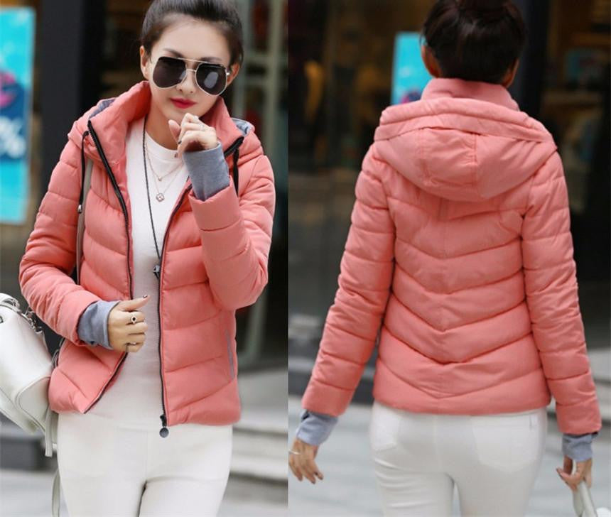 Women Parka Thick Outerwear Plus Size Down Coat Short Slim Design Cotton-padded Jackets And Coats TD1