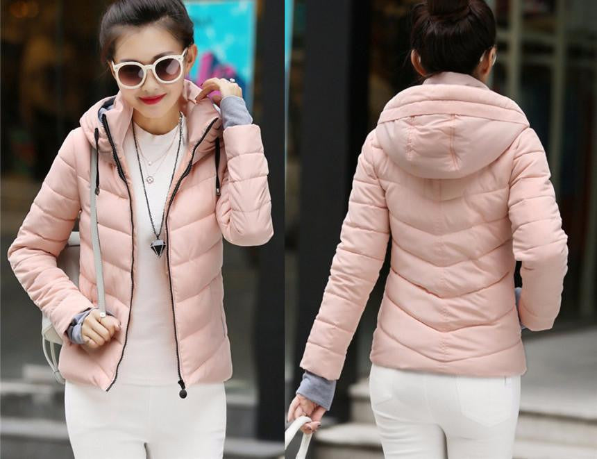 Women Parka Thick Outerwear Plus Size Down Coat Short Slim Design Cotton-padded Jackets And Coats TD1