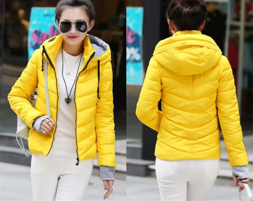 Women Parka Thick Outerwear Plus Size Down Coat Short Slim Design Cotton-padded Jackets And Coats TD1