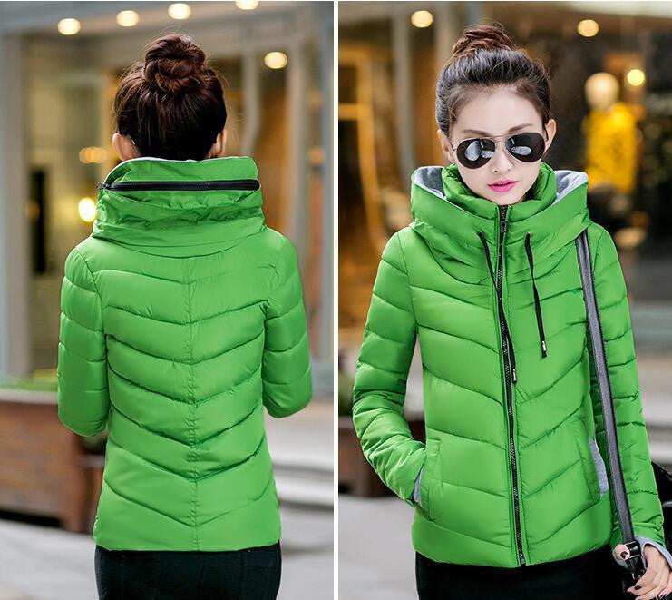 Women Parka Thick Outerwear Plus Size Down Coat Short Slim Design Cotton-padded Jackets And Coats TD1