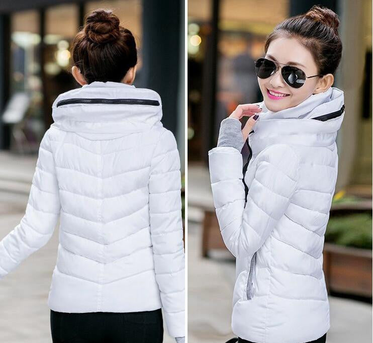 Women Parka Thick Outerwear Plus Size Down Coat Short Slim Design Cotton-padded Jackets And Coats TD1