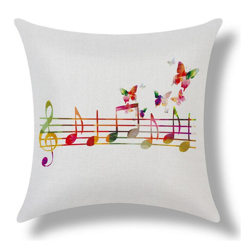 Online discount shop Australia - Cotton Linen Cushion Music Score Print Home Decor Cushion Bed Car Throw Pillows Decorative