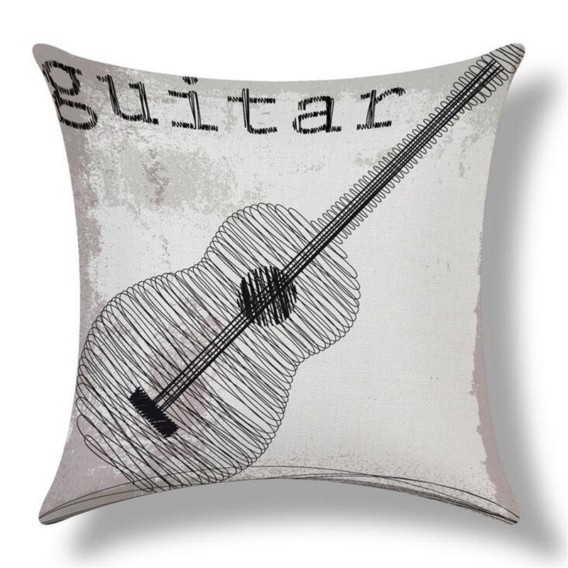 Online discount shop Australia - Cotton Linen Cushion Music Score Print Home Decor Cushion Bed Car Throw Pillows Decorative