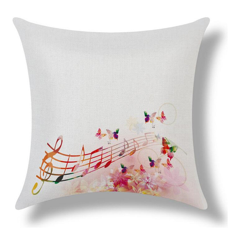 Online discount shop Australia - Cotton Linen Cushion Music Score Print Home Decor Cushion Bed Car Throw Pillows Decorative