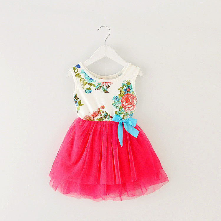 Online discount shop Australia - Girl Dress New Floral Baby Girl Dress Princess TuTu Dress 8 Colors Infant Dresses Kids Clothing With Bow