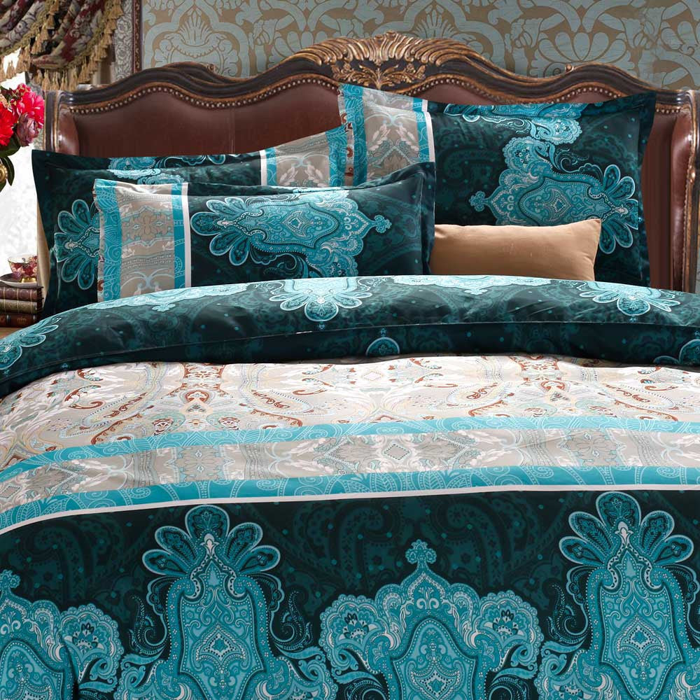 Online discount shop Australia - 4pcs/set 3D Reactive Printed Bedding Set Bedclothes Suit Queen Size Duvet Cover+Bed Sheet+2 Pillowcases Home Textiles