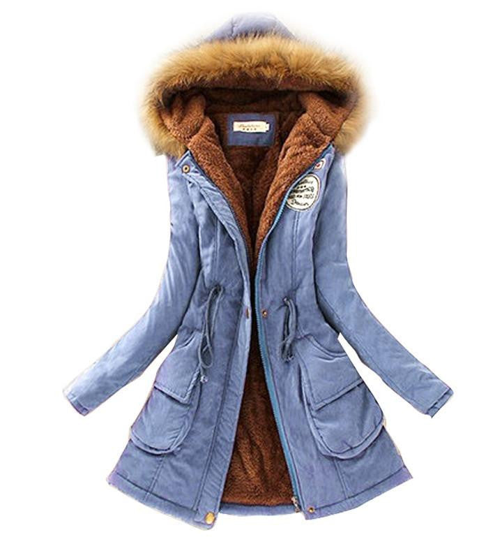 Womens Parkas Coat Jackets Women Thicken Warm Fur Collar Plus Size Parkas for Women Long warm Parka