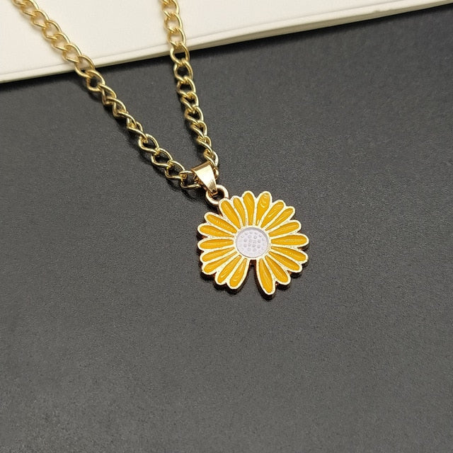 Sunflower Necklace for Women Pendant Necklace Gift Party Ketting Accessories Necklace Jewelry