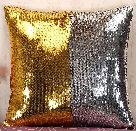 Reversible Mermaid Sequin pillow cover Cushion Cover magical color changing sequin throw pillow Home Decor Decorative Pillowcase