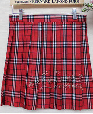 Online discount shop Australia - Hot Midi Pleated Women Skirts High Waist Pink A-Line Short Skirts Uniforms School Tartan Plaid Skirt Saias