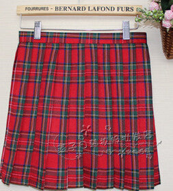 Online discount shop Australia - Hot Midi Pleated Women Skirts High Waist Pink A-Line Short Skirts Uniforms School Tartan Plaid Skirt Saias