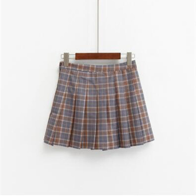 Online discount shop Australia - Harajuku womens korean style skirt style new plaid pleated skirt rock kawaii high waist skirt women clothing