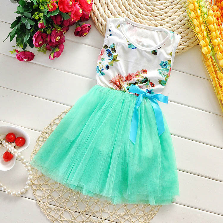 Online discount shop Australia - Girl Dress New Floral Baby Girl Dress Princess TuTu Dress 8 Colors Infant Dresses Kids Clothing With Bow