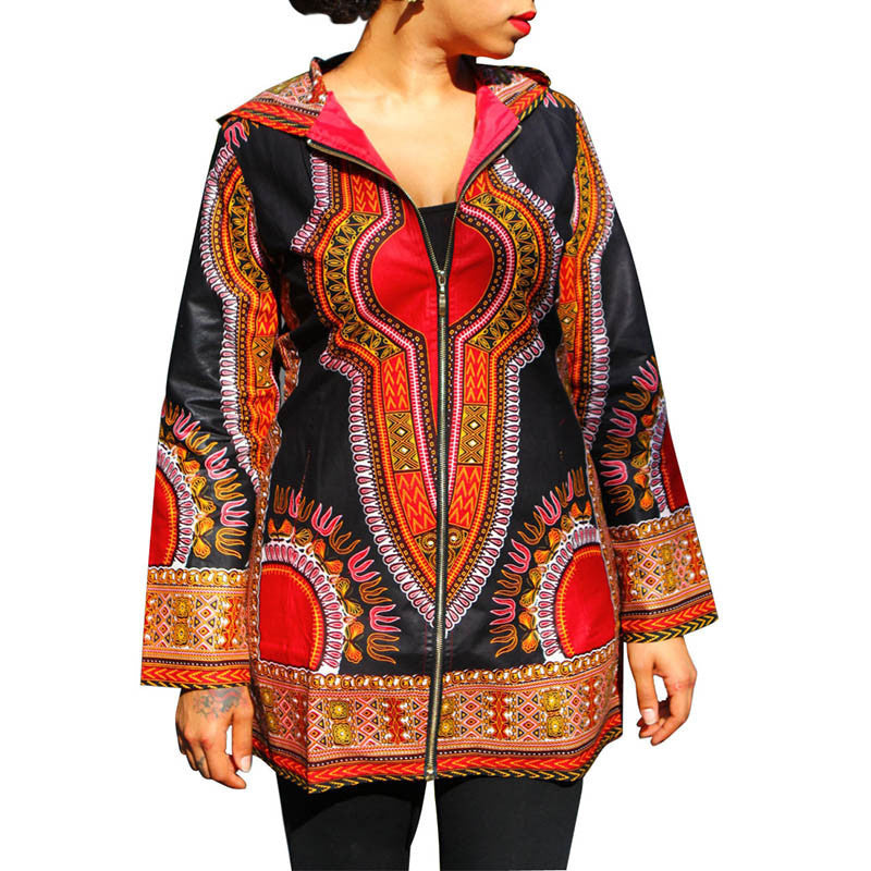 Online discount shop Australia - Fall Women Basic Coats Dashiki Plus Size Slim Traditional African Clothing Chaquetas  Coats and Jackets 50094