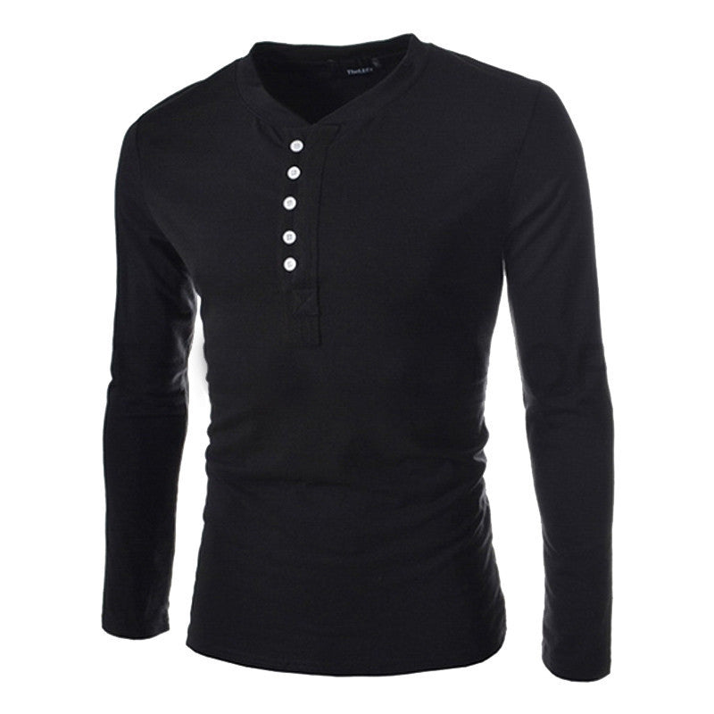 Online discount shop Australia - Men T shirt Fashion T-shirt Long Sleeve Solid Top 6 Colors 4 Sizes MTL053