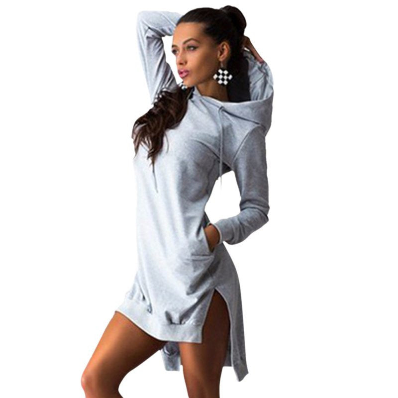 Online discount shop Australia - Hoodie Long Sleeve Slim College Style Women hoody Dress Letter Print with Hooded Front Pocket sweatshirt