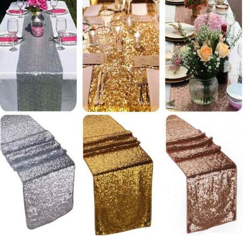 Online discount shop Australia - Fashion Luxury 4 Color Sequin Table Runners for Wedding Elegant Table Runner