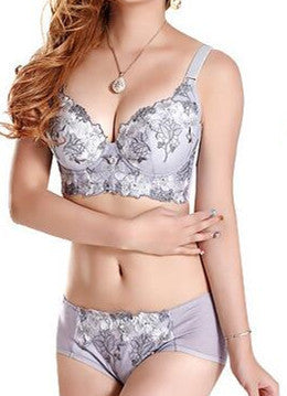 Deep V brand sexy big size push up bra set Women's Bra Sets Intimates