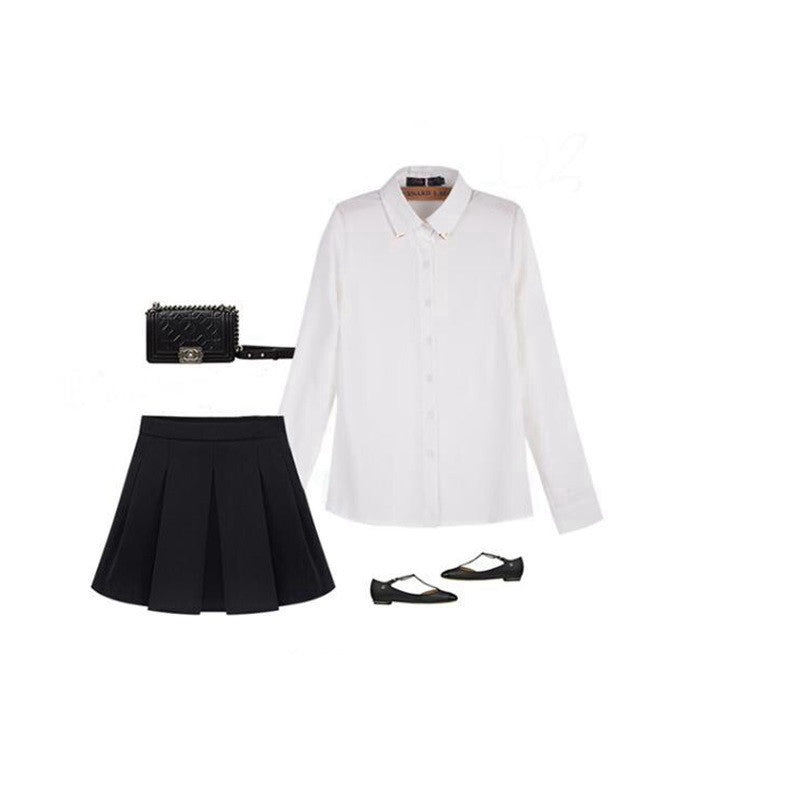 Online discount shop Australia - Clothes For Women Blouses Top Chiffon Shirts White Blouse Plus Size  Ladies Office Shirt