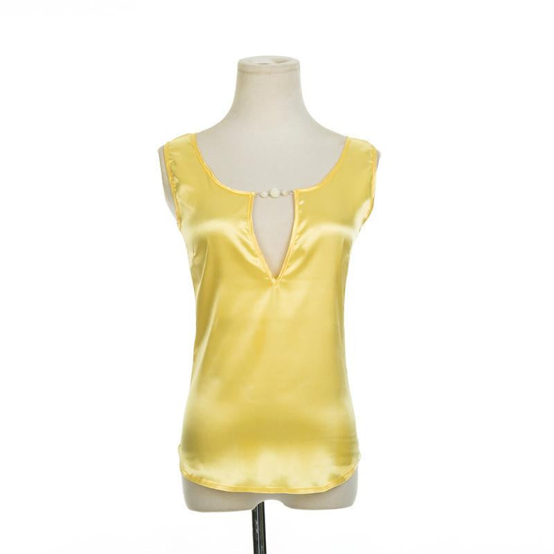 women blouses shirt women Sleeveless Casual blouse Satin tops style