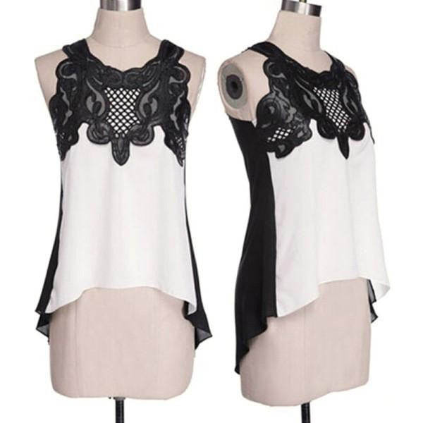 Women's Blouse Casual Sleeveless Chiffon Blouse Shirt Top women Shirts 5558